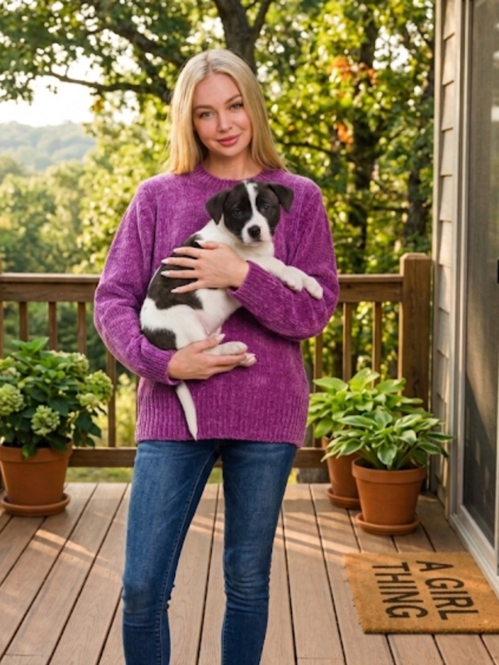 229 🦋 Zenana light plum ROUND NECK CHENILLE
SWEATER